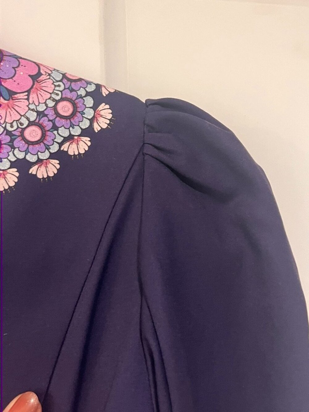 Zimmermann Dark Purple Dress with Pink Floral Design - Picture 13 of 13